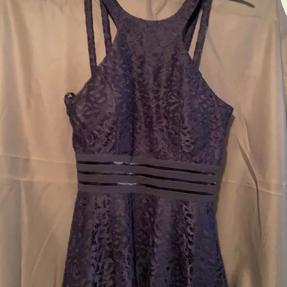 City Studio Navy Blue lace dress size juniors 5